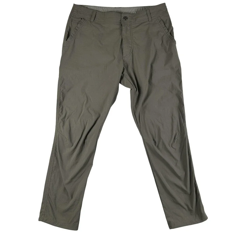 Kuhl Pants Mens 35x29 Slax Stretch Lightweight Hiking Outdoor Zip Pocket Khakis